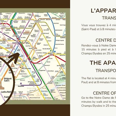 파리 New&Renovated Cosy Flat In The Marais !!! 4Pers 아파트 외부 사진